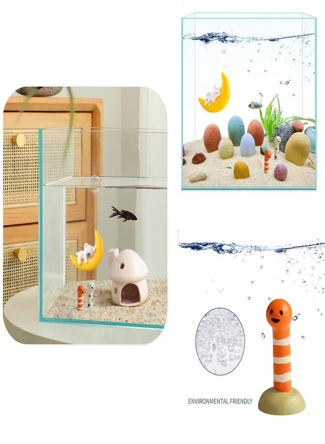 Pmeixcy 2 PCS Fish Tank Accessories,Mini Aquarium Ornaments,Cute Resin Creative Submerged Moray EEL Aquarium Decoration Fish Tank Landscape Decoration for Freshwater Saltwater. - Image 4